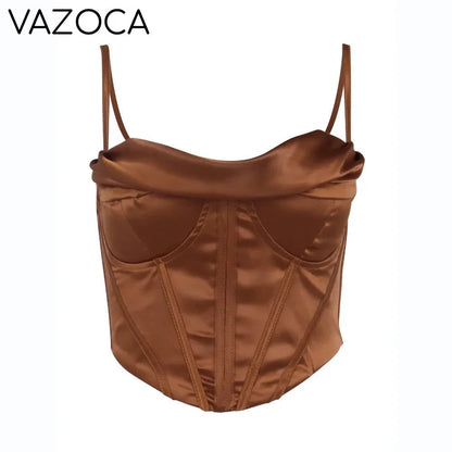 Satin Bustier Corset Top
