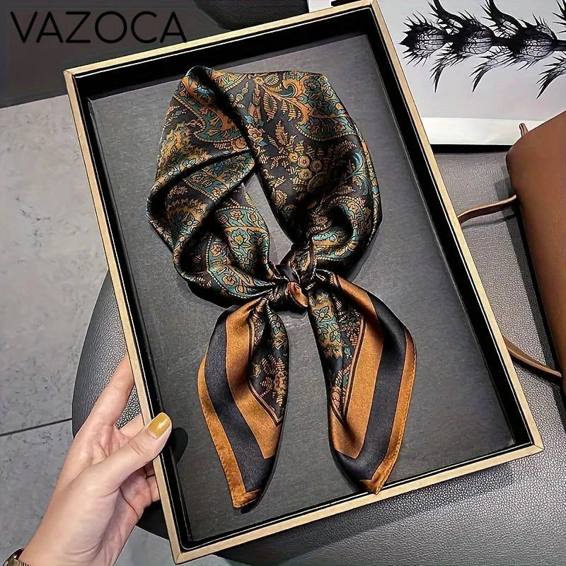 Houndstooth Printed Vintage Headscarf 10 68X68CM