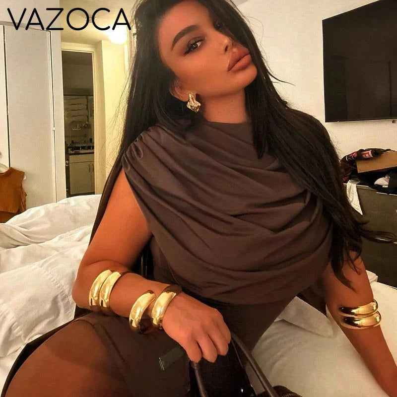 Draped Cape Bodysuit