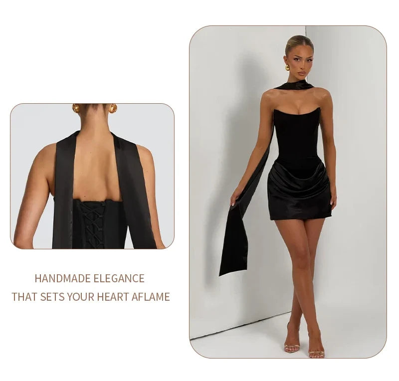 Sadie Satin Corset Mini Dress