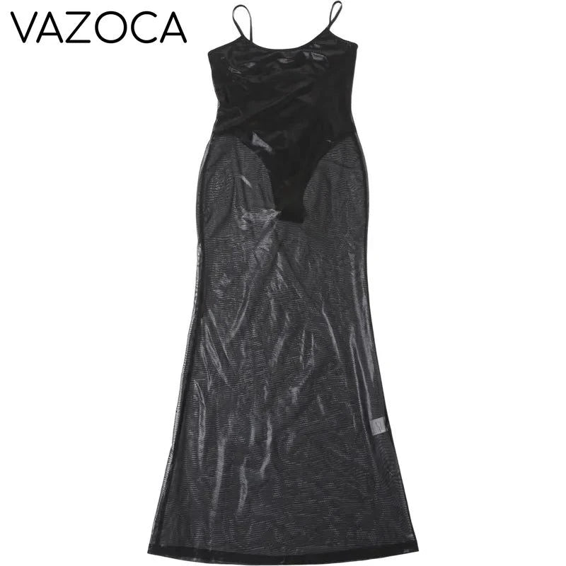 Jaya Mesh Maxi Dress