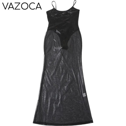 Jaya Mesh Maxi Dress
