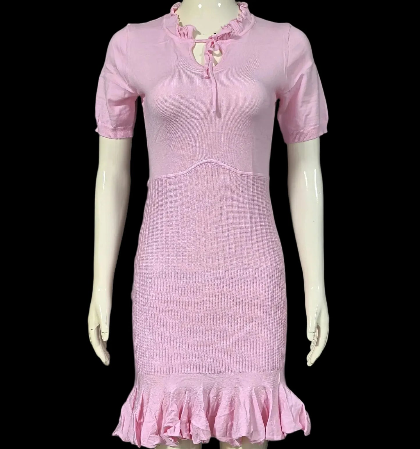 Talina Knit Ruffle Mini Dress