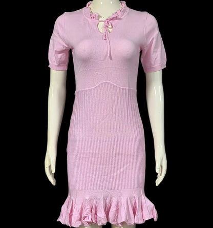 Talina Knit Ruffle Mini Dress