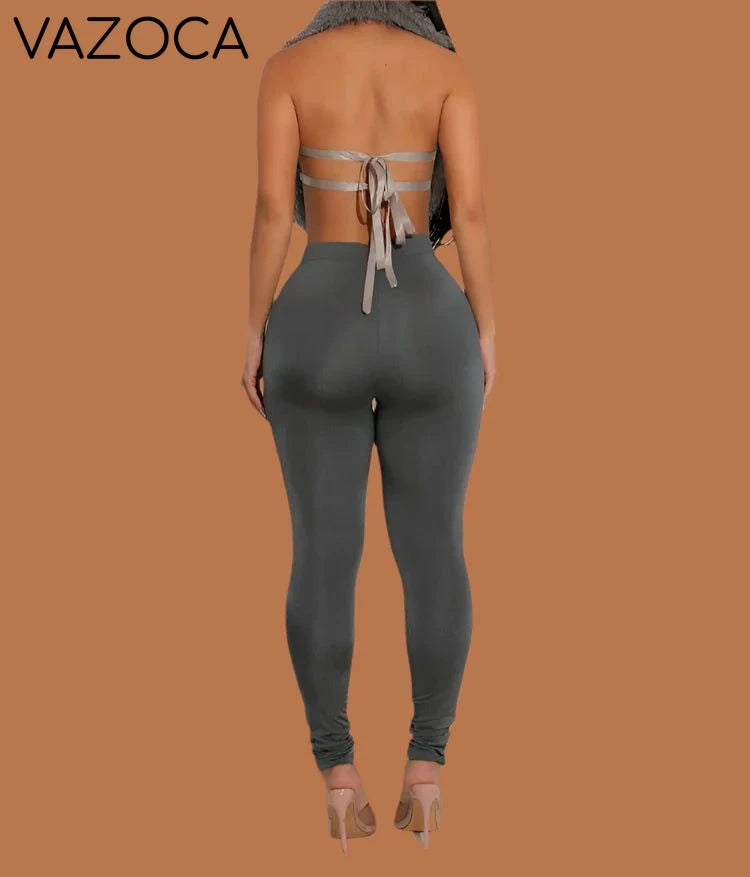 Aubree Fur Pants Set