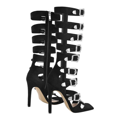 Buckle Stiletto Sandals
