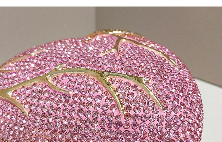 Heart Rhinestone Clutch Bag