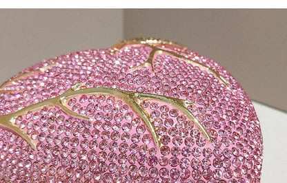 Heart Rhinestone Clutch Bag
