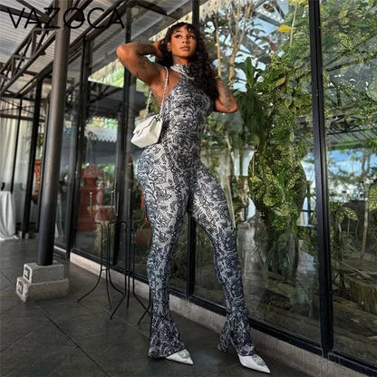 Halter Flare Jumpsuit