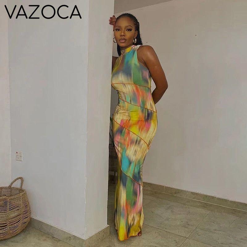 Aesthetic Tie Dye Maxi Dress