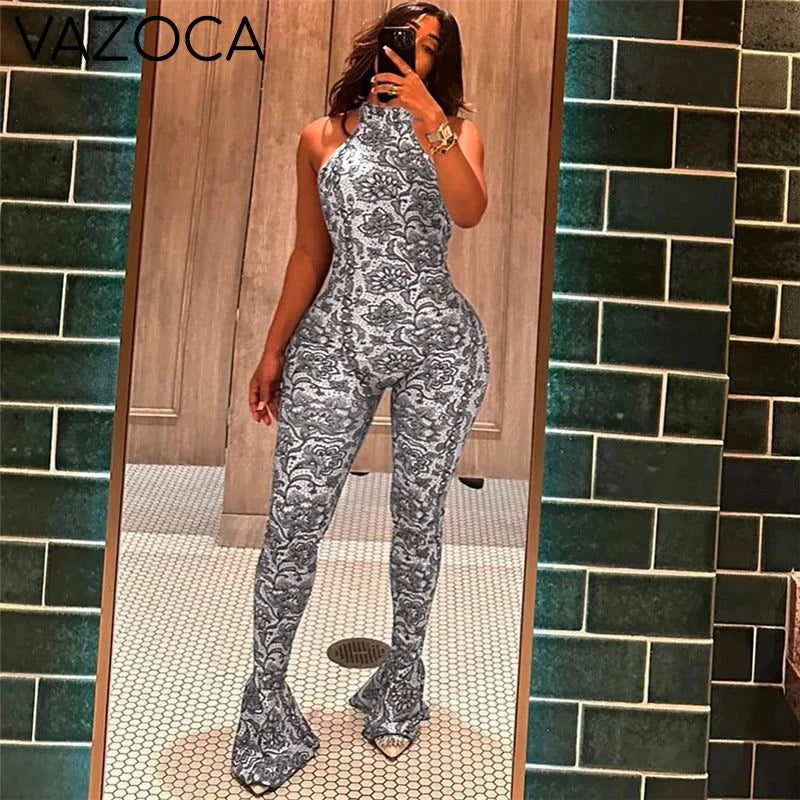 Halter Flare Jumpsuit