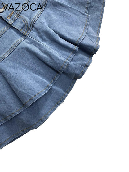 Abie Denim Skirt -Wash Blue