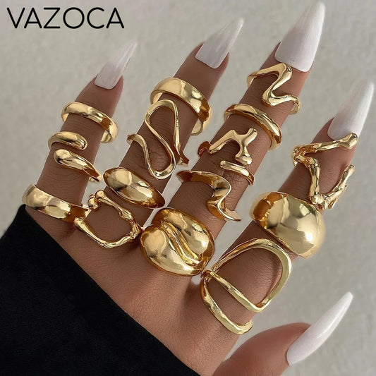 15Pcs Retro Boho Rings Set