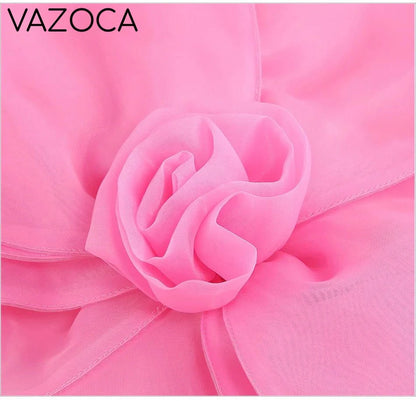 One Shoulder Flower Mini Dress