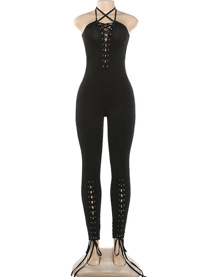 Olina Lace Up Jumpsuit