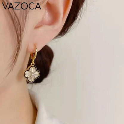 Leaf Clover Dangle Earrings