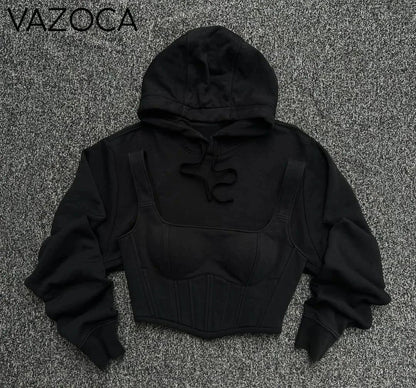 Chic Bandage Corset Hoodie