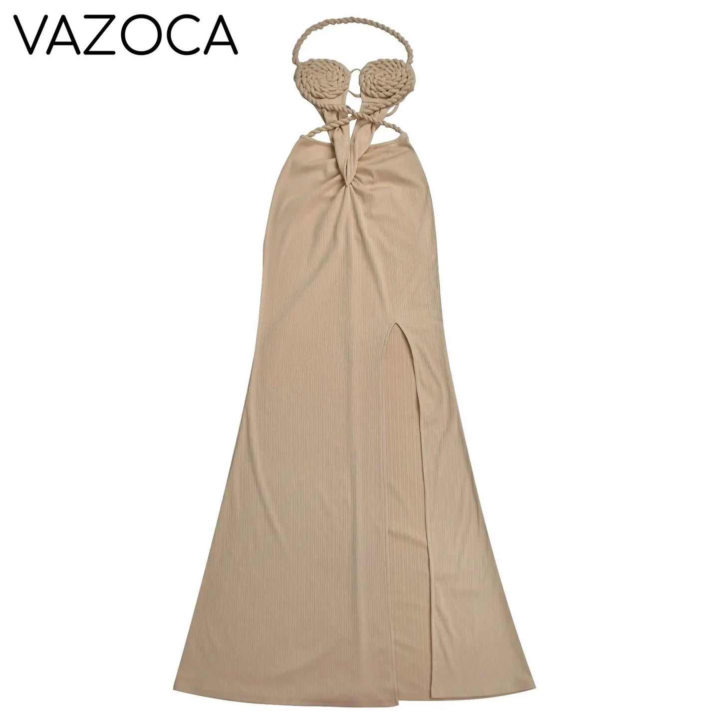 Hemp Rope Ruched Knit Dress