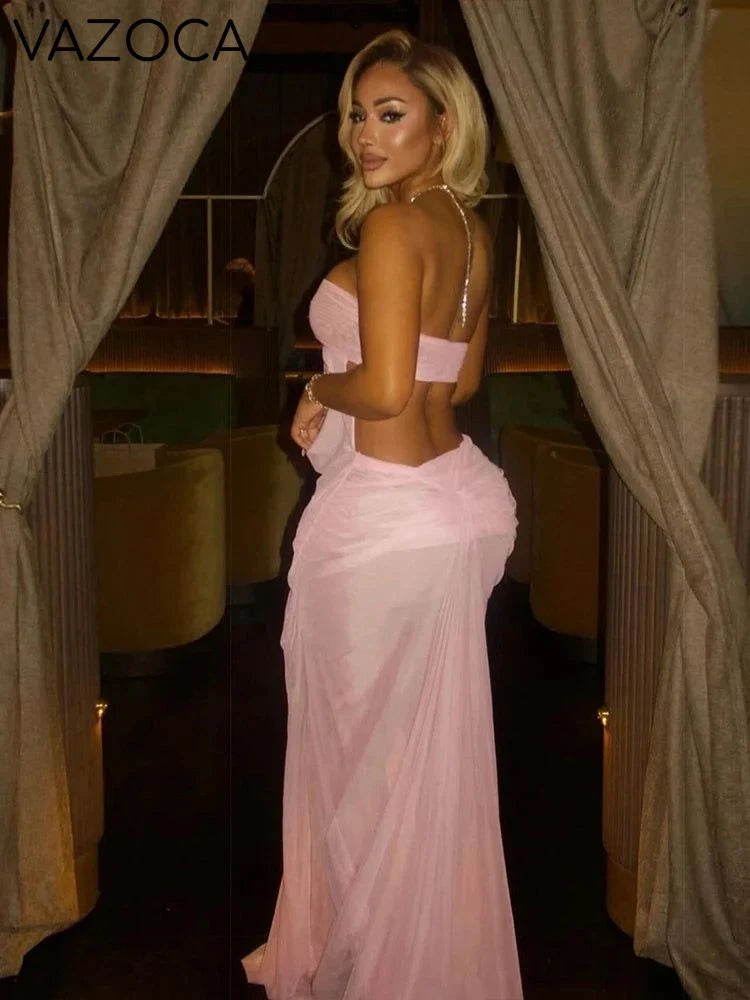 Nina Ruched Maxi Dress
