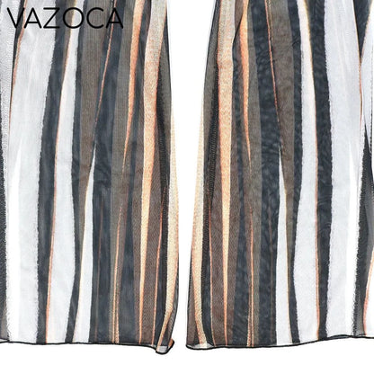 Stripe Flare Pants Set