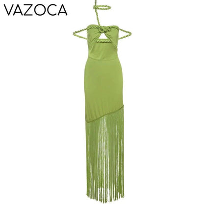 Knot Wrap Bodycon Maxi Dress