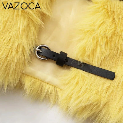 Fur Plush Cropped Jacket
