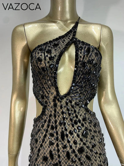 Anaya Mesh Sequins Mini Dress