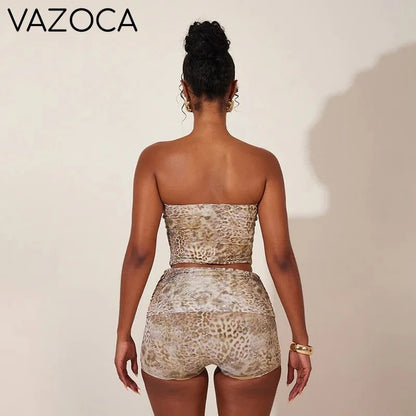 Leopard Printed Stretchy Set
