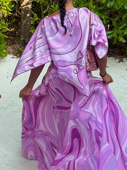 Vintage Maxi Skirt Set