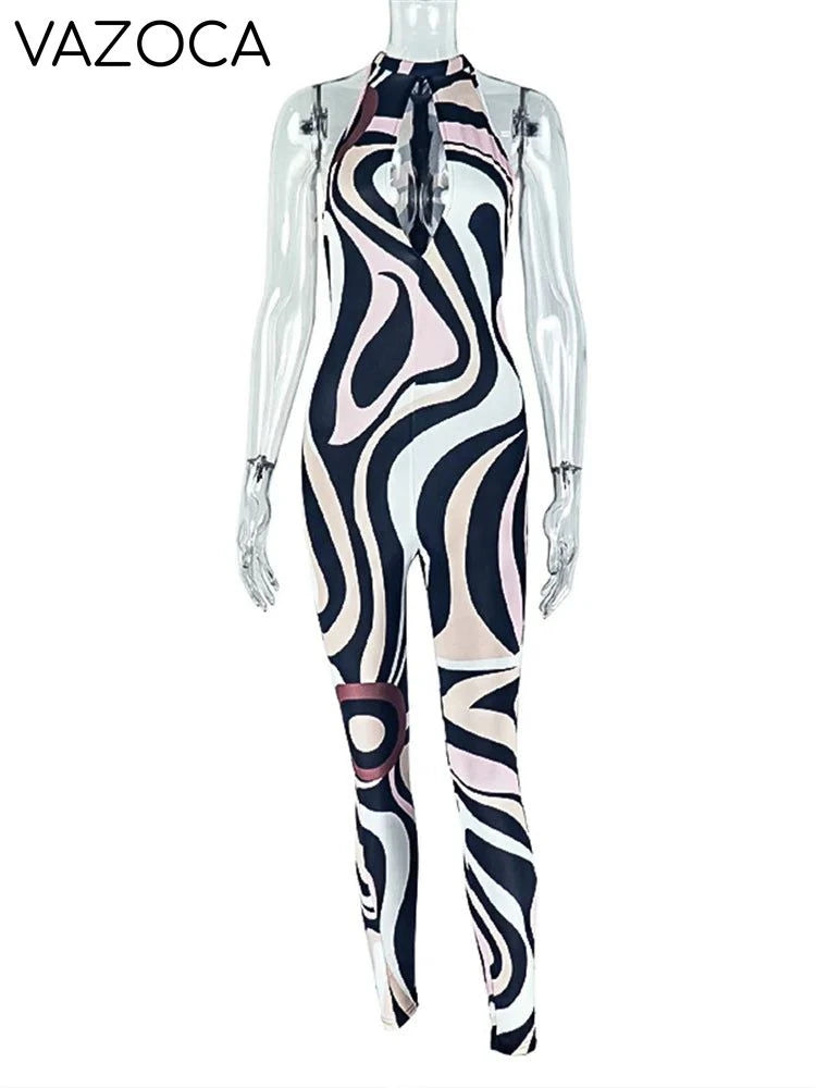 Zebra Print Jumpsuit