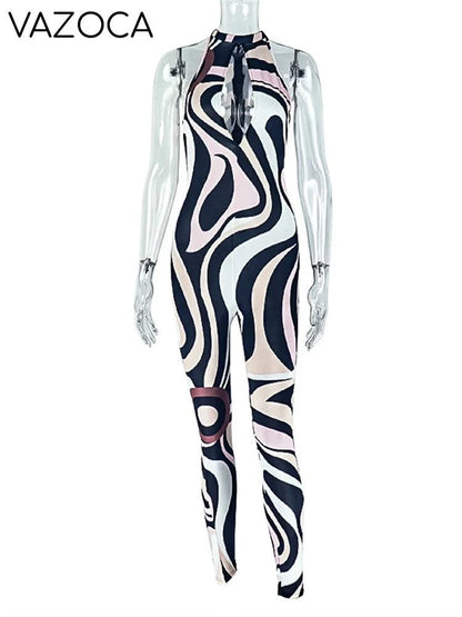 Zebra Print Jumpsuit
