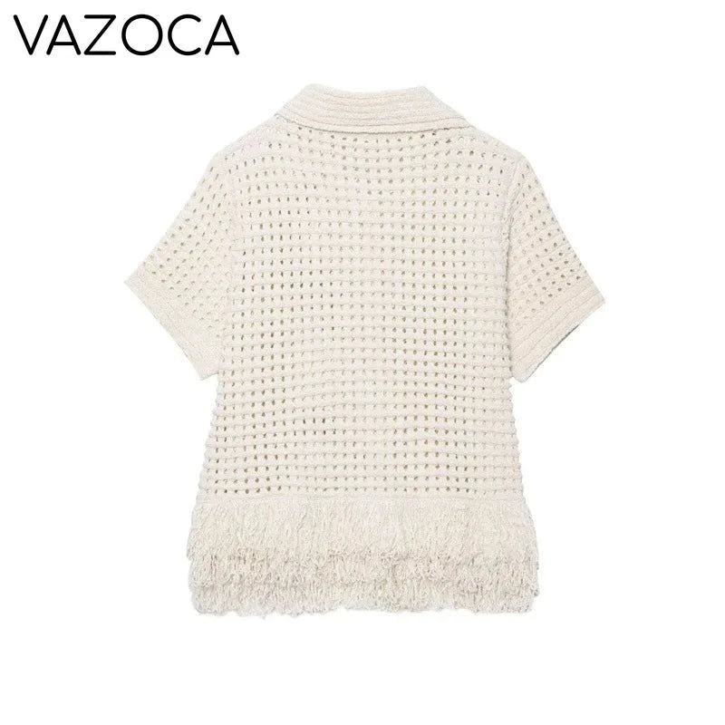 Bella Tassel Knit Cardigan Skirt Set
