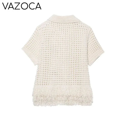 Bella Tassel Knit Cardigan Skirt Set