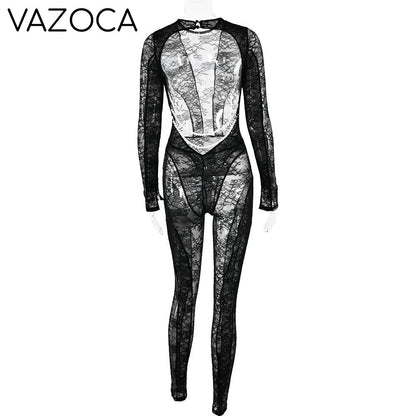 Naisha Mesh Sheer Jumpsuit