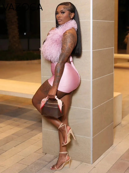 Fur Away Short Set