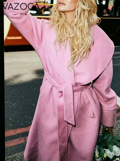 Pink Tunic Trench Coat