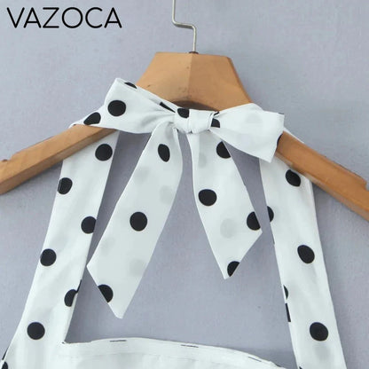 Polka Dot Puff Mini Dress