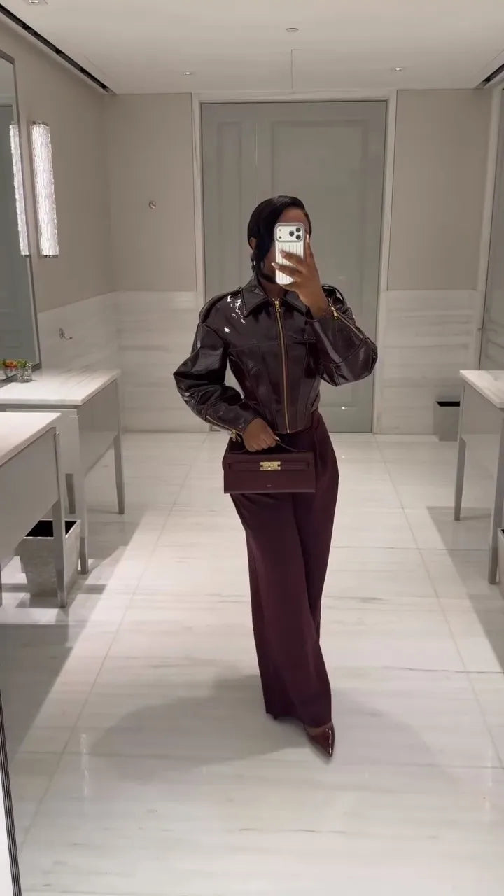 Vintage Leather Biker Jacket
