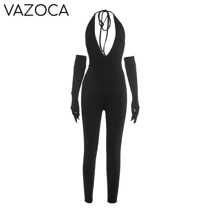 Shelli V-Neck Jumpsuit black