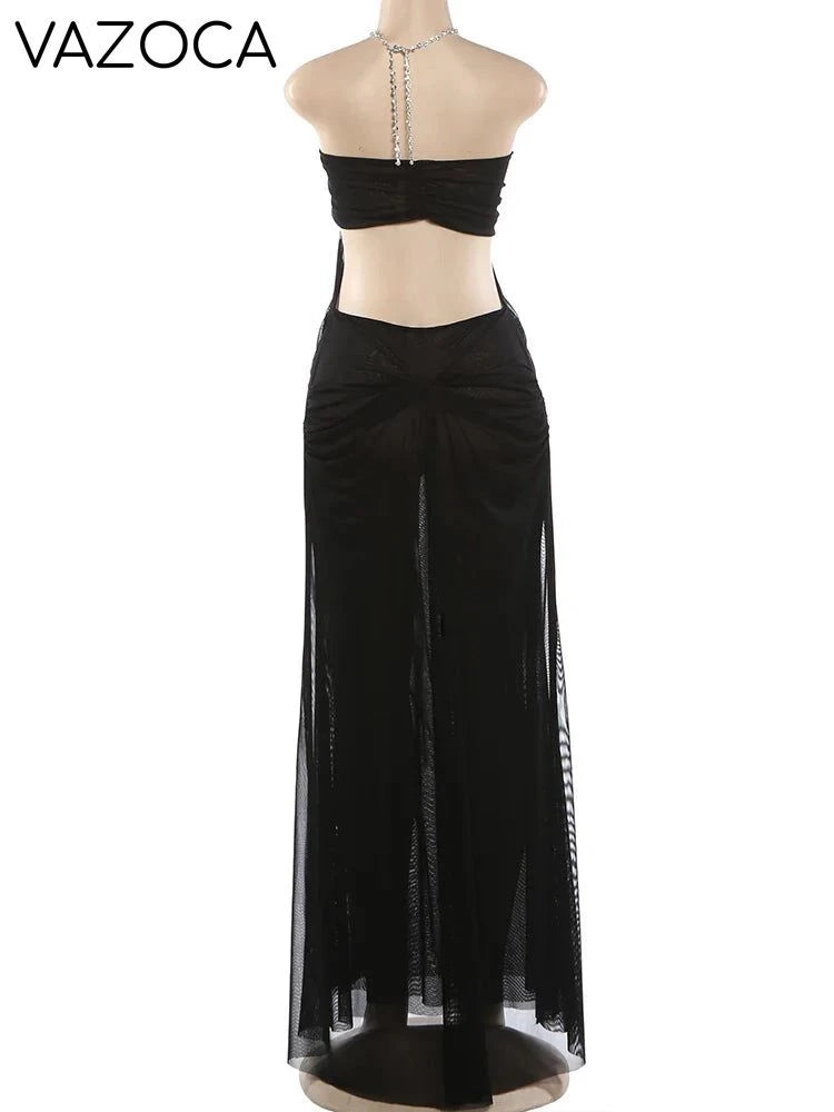 Nina Ruched Maxi Dress