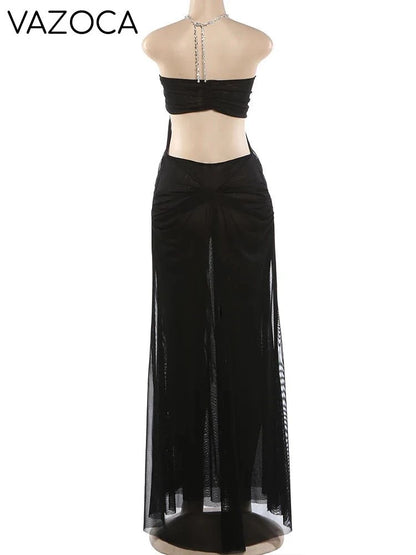 Nina Ruched Maxi Dress