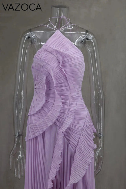 Kelsi Chiffon Ruffle Maxi Dress