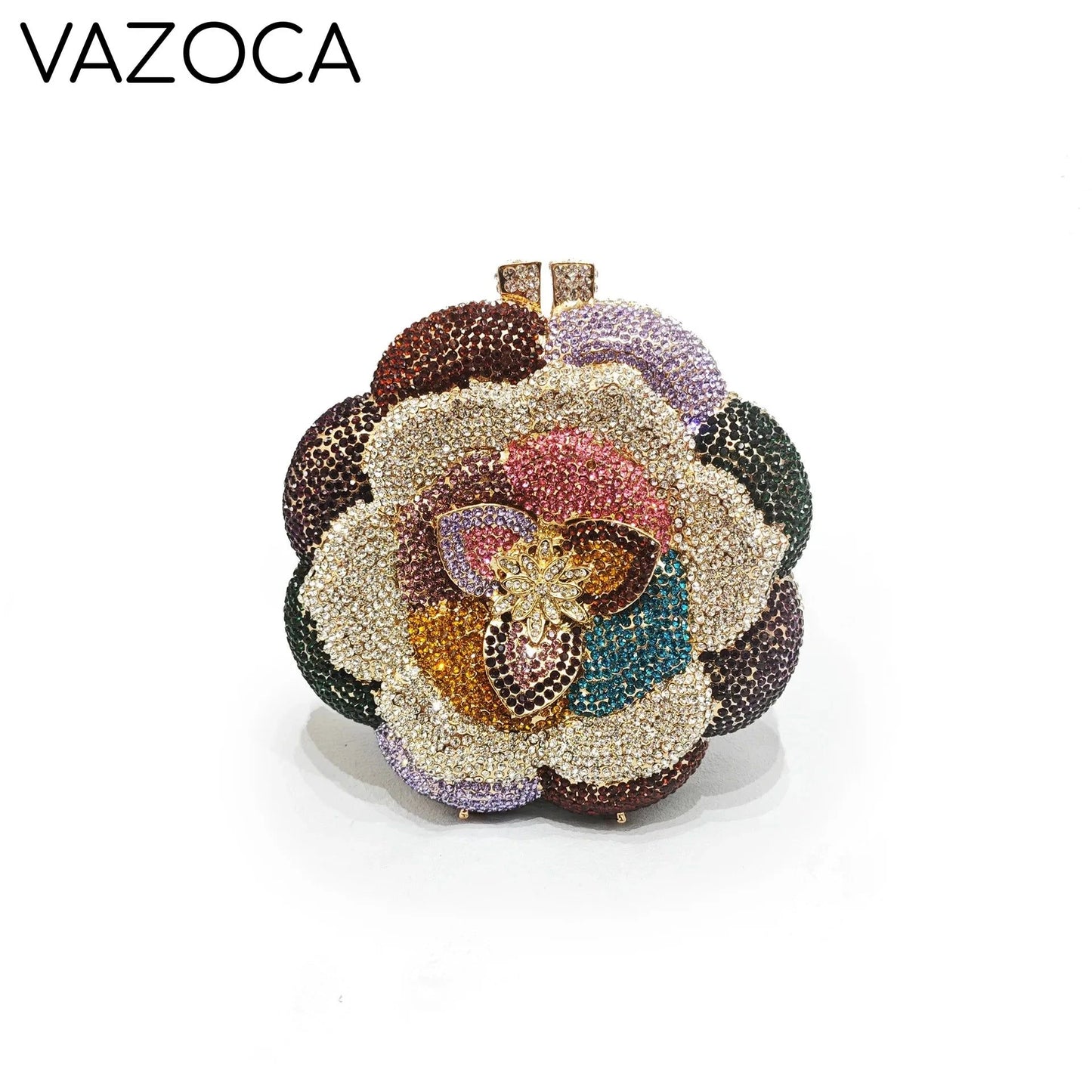 Floral Crystal Clutch Purse