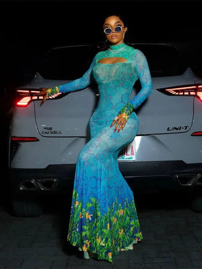 Olivia Fishtail Maxi Dress