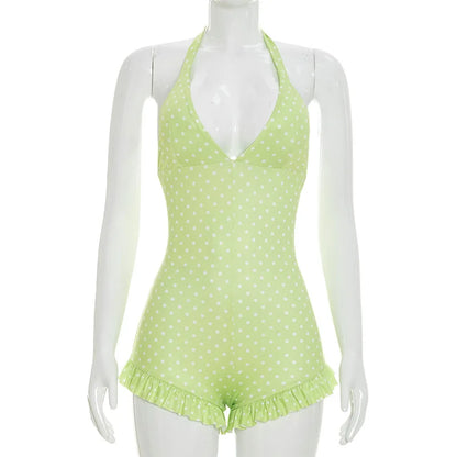 Polka Dot Ruffles Romper
