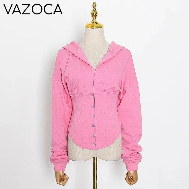 Hoodie Bandage Corset Jacket