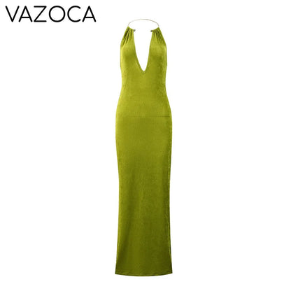Metallic Chain Maxi Dress