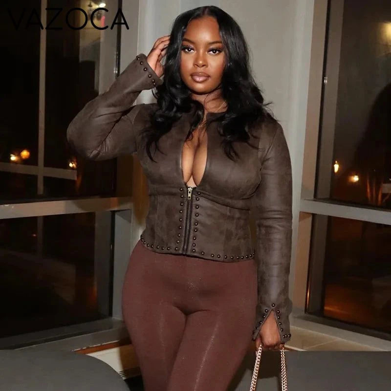 Nia Leather Crop Jacket