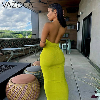 Metallic Chain Maxi Dress