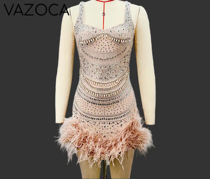 Sparkling Feather Dress